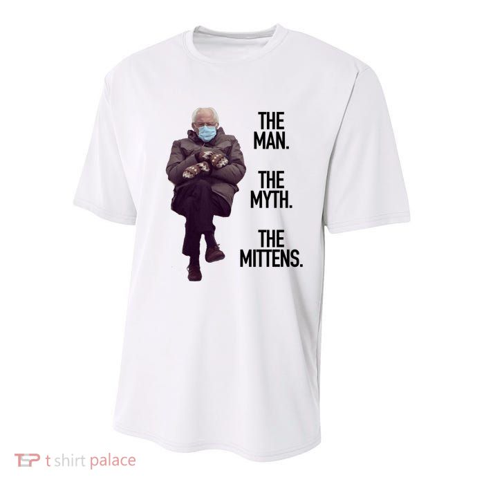 The Man The Myth The Mittens Bernie Meme Youth Performance Sprint T-Shirt