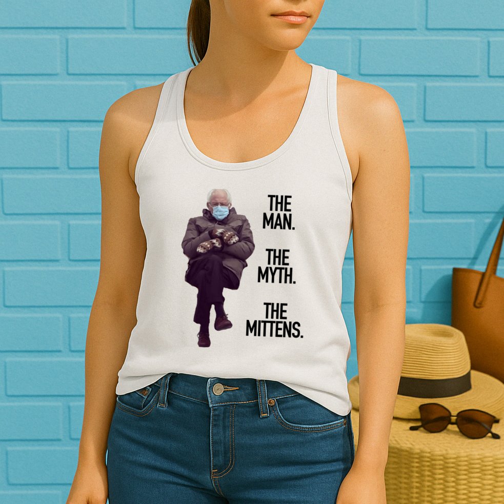 The Man The Myth The Mittens Bernie Meme Womens Tank Top