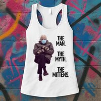 The Man The Myth The Mittens Bernie Meme Womens Tank Top