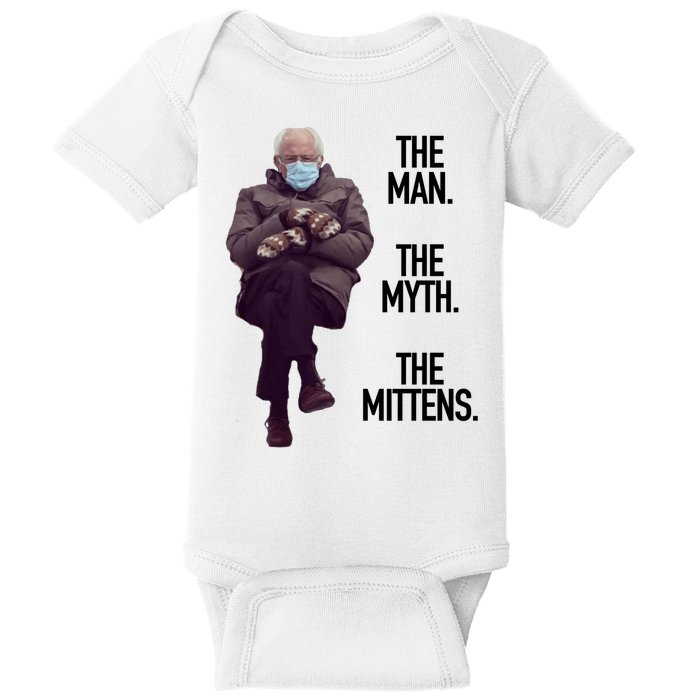 The Man The Myth The Mittens Bernie Meme Baby Bodysuit