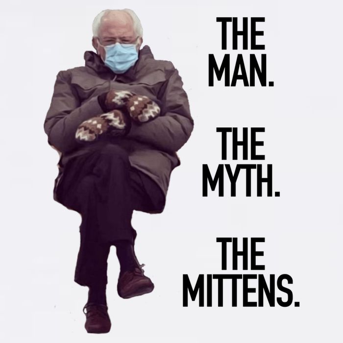 The Man The Myth The Mittens Bernie Meme Trucker Hat