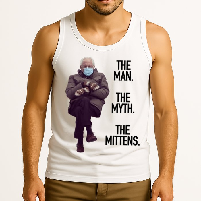 The Man The Myth The Mittens Bernie Meme Tank Top