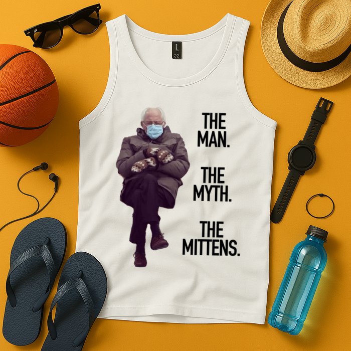 The Man The Myth The Mittens Bernie Meme Tank Top