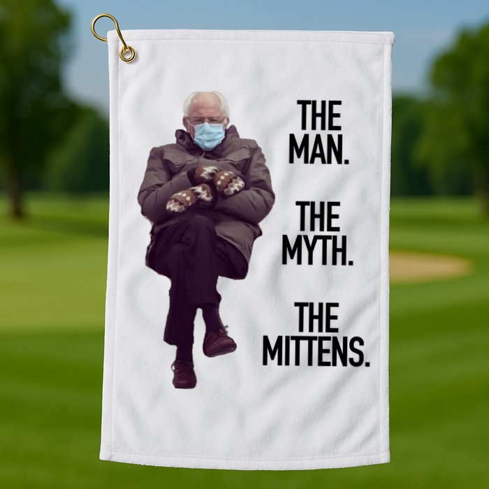 The Man The Myth The Mittens Bernie Meme Golf Towel