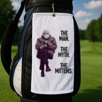 The Man The Myth The Mittens Bernie Meme Golf Towel