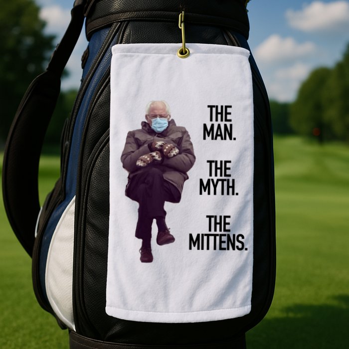 The Man The Myth The Mittens Bernie Meme Golf Towel