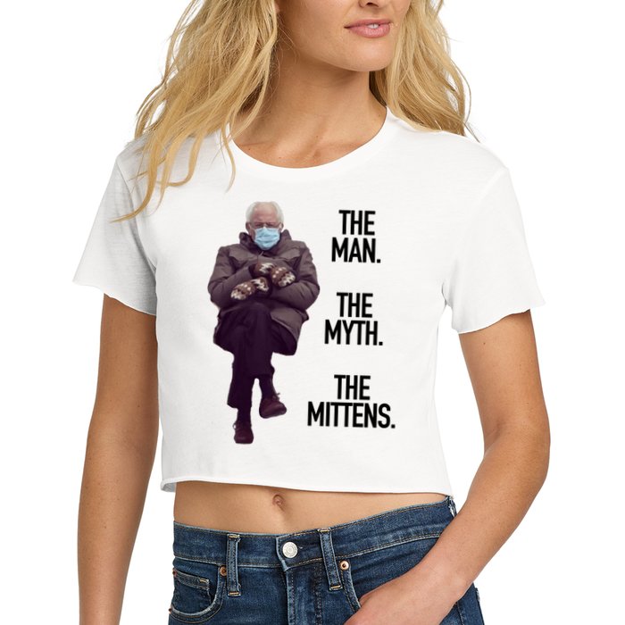 The Man The Myth The Mittens Bernie Meme Crop Top