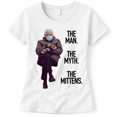 The Man The Myth The Mittens Bernie Meme Womens T-Shirt