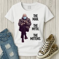 The Man The Myth The Mittens Bernie Meme Womens T-Shirt