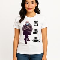 The Man The Myth The Mittens Bernie Meme Womens T-Shirt