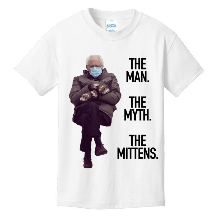 The Man The Myth The Mittens Bernie Meme Kids T-Shirt