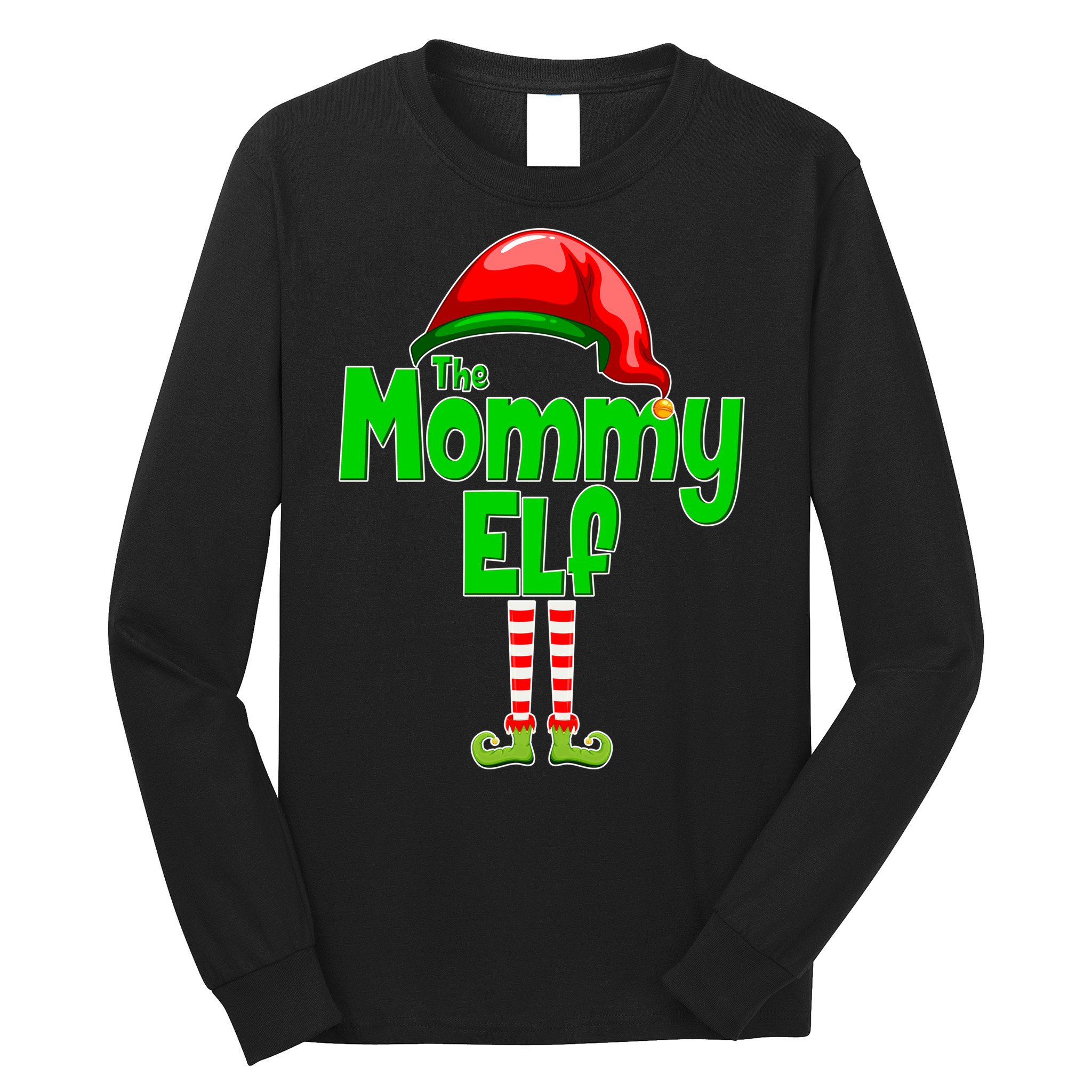 The Mommy Elf Christmas Long Sleeve Shirt