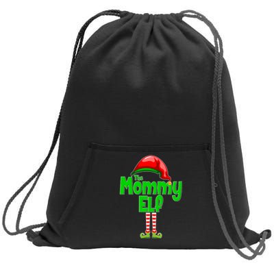 The Mommy Elf Christmas Sweatshirt Cinch Pack Bag