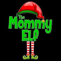 The Mommy Elf Christmas Button