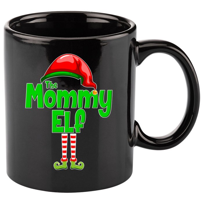 The Mommy Elf Christmas 11oz C Handle Ceramic Mug