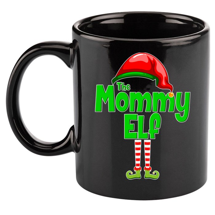 The Mommy Elf Christmas 11oz C Handle Ceramic Mug