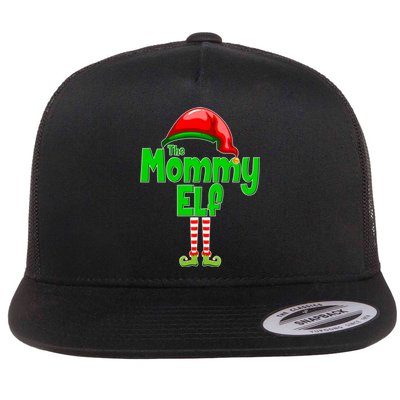 The Mommy Elf Christmas Flat Bill Trucker Hat