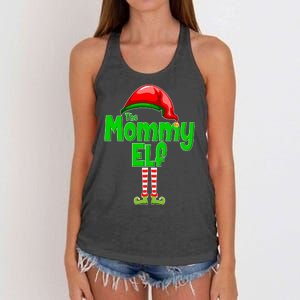 The Mommy Elf Christmas Women's Knotted Racerback Tank