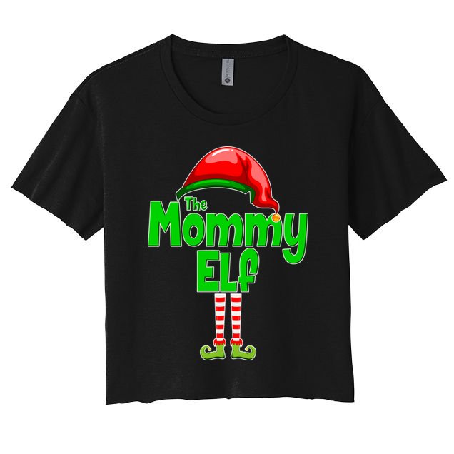 The Mommy Elf Christmas Crop Top