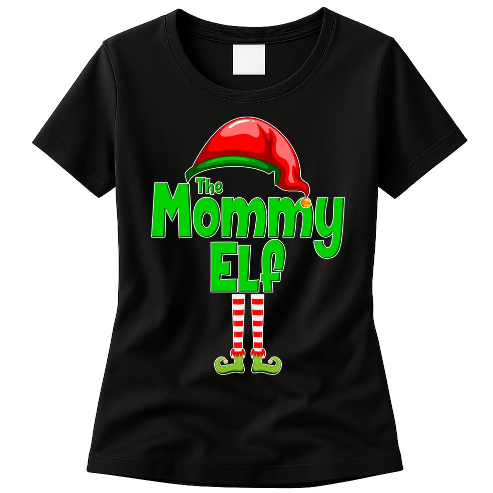 The Mommy Elf Christmas Womens T-Shirt