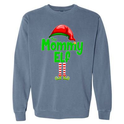 The Mommy Elf Christmas Garment-Dyed Sweatshirt