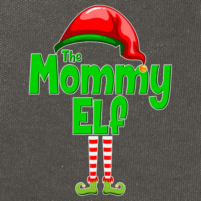 The Mommy Elf Christmas Cotton Canvas Backpack