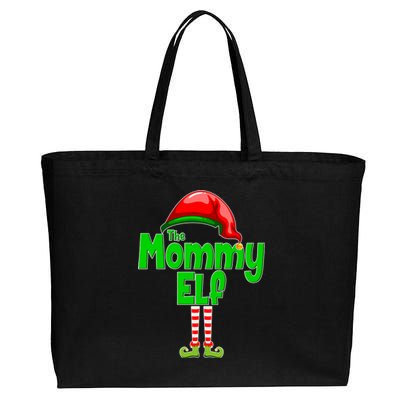 The Mommy Elf Christmas Cotton Canvas Jumbo Tote