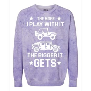 The More I Play With It the Bigger It Gets Truck Colorblast Crewneck Sweatshirt