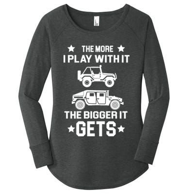 The More I Play With It the Bigger It Gets Truck Women's Perfect Tri Tunic Long Sleeve Shirt