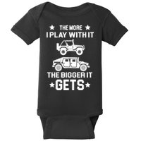 The More I Play With It the Bigger It Gets Truck Baby Bodysuit