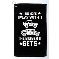 The More I Play With It the Bigger It Gets Truck Golf Towel