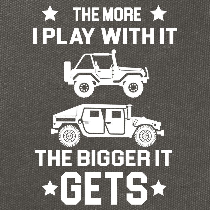 The More I Play With It the Bigger It Gets Truck Cotton Canvas Backpack