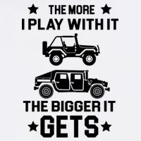 The More I Play With It the Bigger It Gets Truck Garment-Dyed Sweatshirt