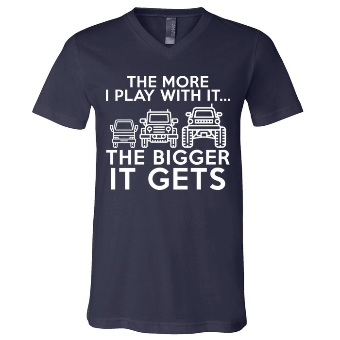 The More I Play With It The Bigger Its Gets V-Neck T-Shirt