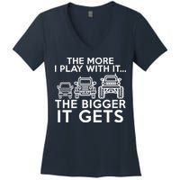 The More I Play With It The Bigger Its Gets Women's V-Neck T-Shirt