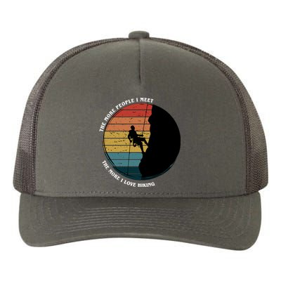 The More People I Meet The More I Love Hiking Yupoong Adult 5-Panel Trucker Hat