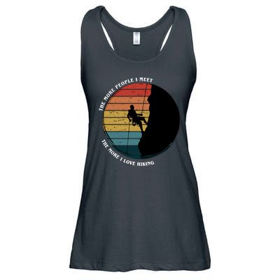 The More People I Meet The More I Love Hiking Ladies Essential Flowy Tank