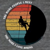 The More People I Meet The More I Love Hiking Flat Bill Trucker Hat