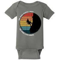 The More People I Meet The More I Love Hiking Baby Bodysuit
