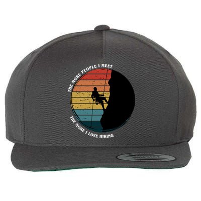 The More People I Meet The More I Love Hiking Wool Snapback Cap