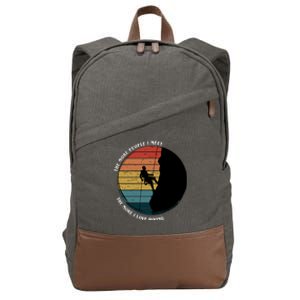 The More People I Meet The More I Love Hiking Cotton Canvas Backpack