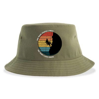 The More People I Meet The More I Love Hiking Sustainable Bucket Hat