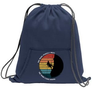 The More People I Meet The More I Love Hiking Sweatshirt Cinch Pack Bag