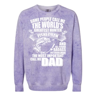 The Most Important Call Me Dad Fisherman Colorblast Crewneck Sweatshirt