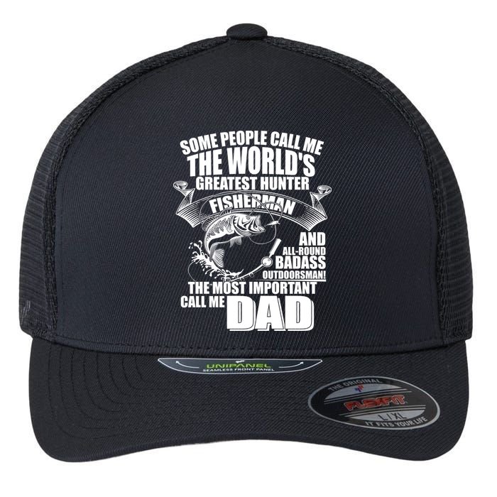 The Most Important Call Me Dad Fisherman Flexfit Unipanel Trucker Cap
