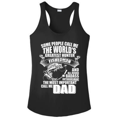 The Most Important Call Me Dad Fisherman Ladies PosiCharge Competitor Racerback Tank