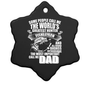 The Most Important Call Me Dad Fisherman Ceramic Star Ornament