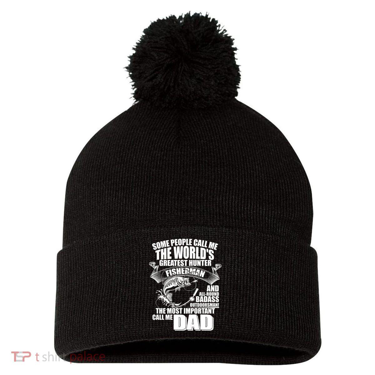 The Most Important Call Me Dad Fisherman Pom Pom 12in Knit Beanie
