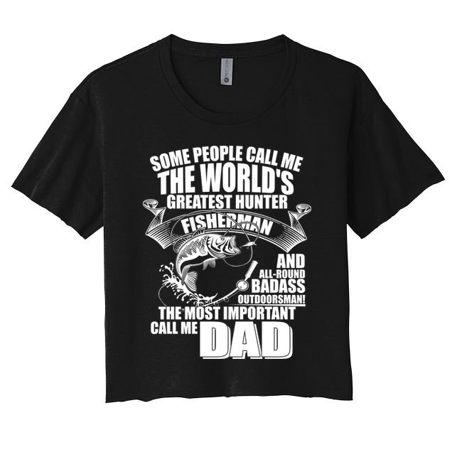 The Most Important Call Me Dad Fisherman Crop Top