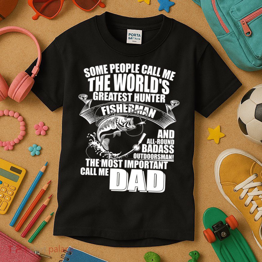 The Most Important Call Me Dad Fisherman Kids T-Shirt